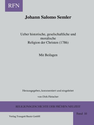 cover image of Johann Salomo Semler